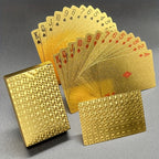 Cartas de Jogo com Folha de Ouro