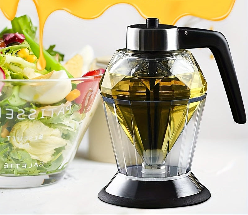 Dispenser de Mel de Vidro 200ml com Padrão Diamante