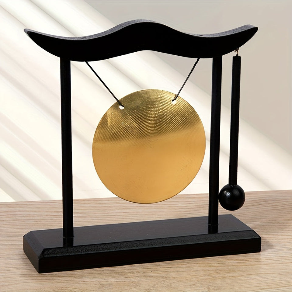 Gongo Decorativo Vintage com Base