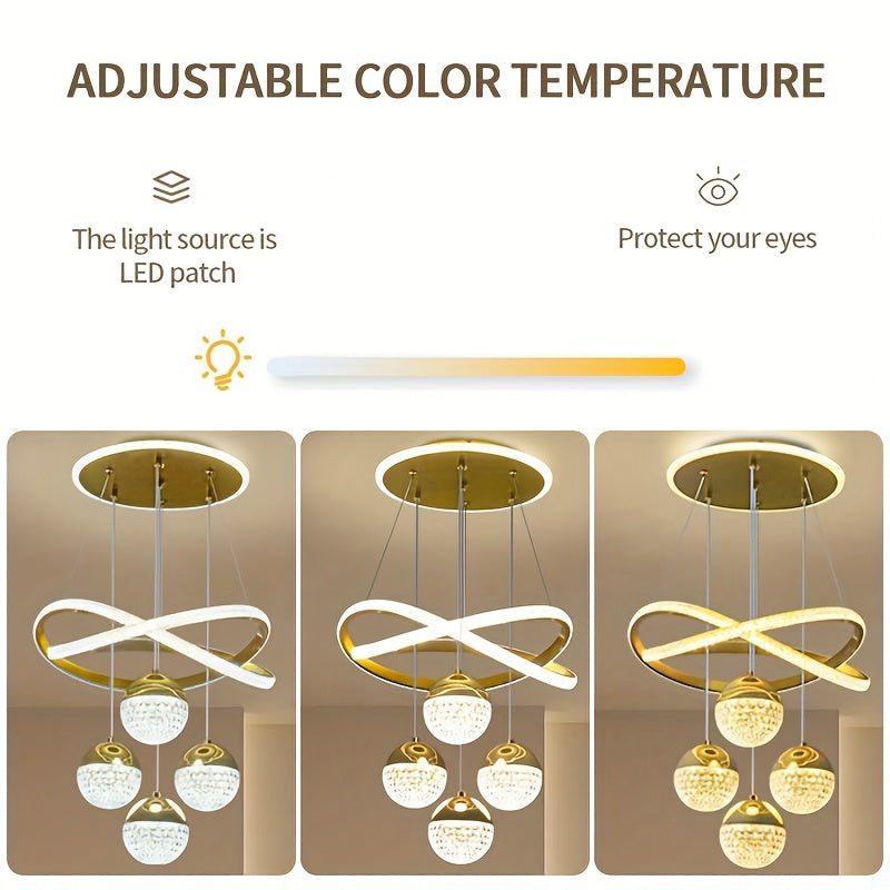 Luminária Pendente LED Elegante com Anel Luminoso