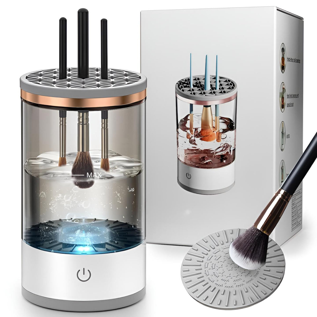 Limpador Elétrico de Pincéis de Maquiagem USB Automático