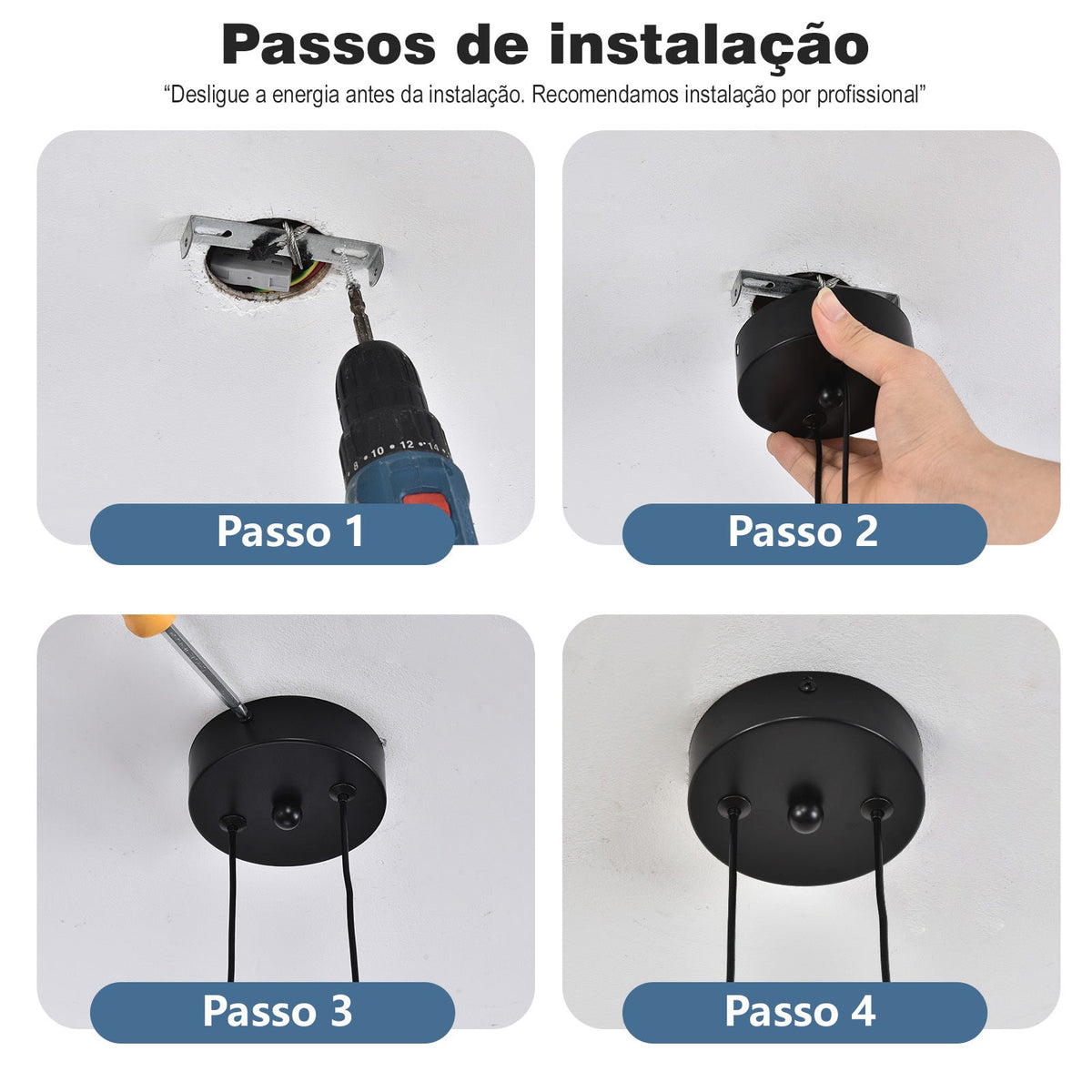 Luminária Pendente Oval Moderna LED 20W
