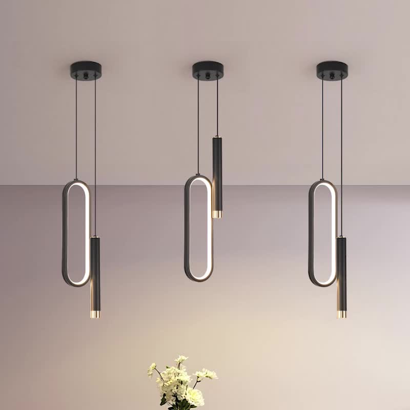 Luminária Pendente Oval Moderna LED 20W