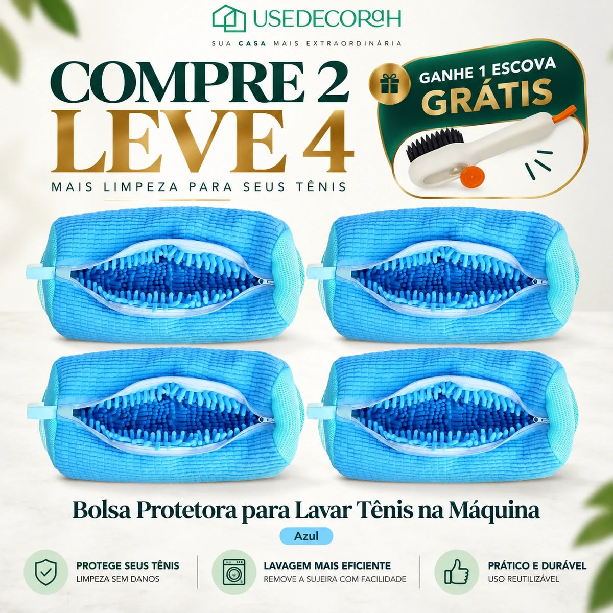 Bolsa Protetora para Lavar Tênis na Máquina