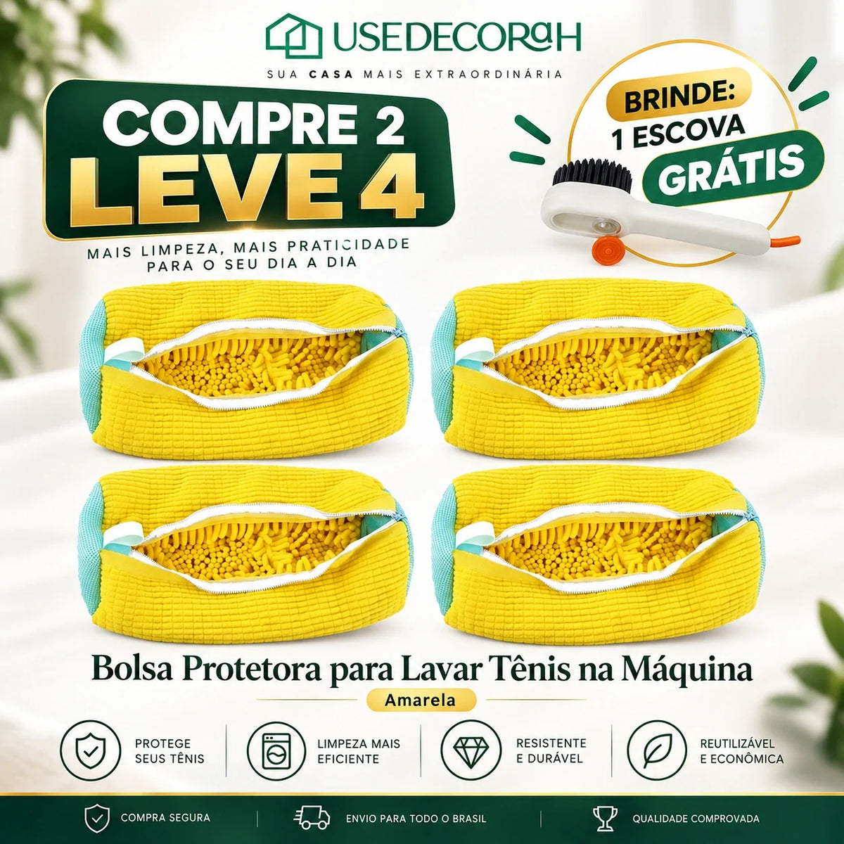 Bolsa Protetora para Lavar Tênis na Máquina
