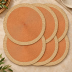Conjunto de Sousplats Redondos Trançados